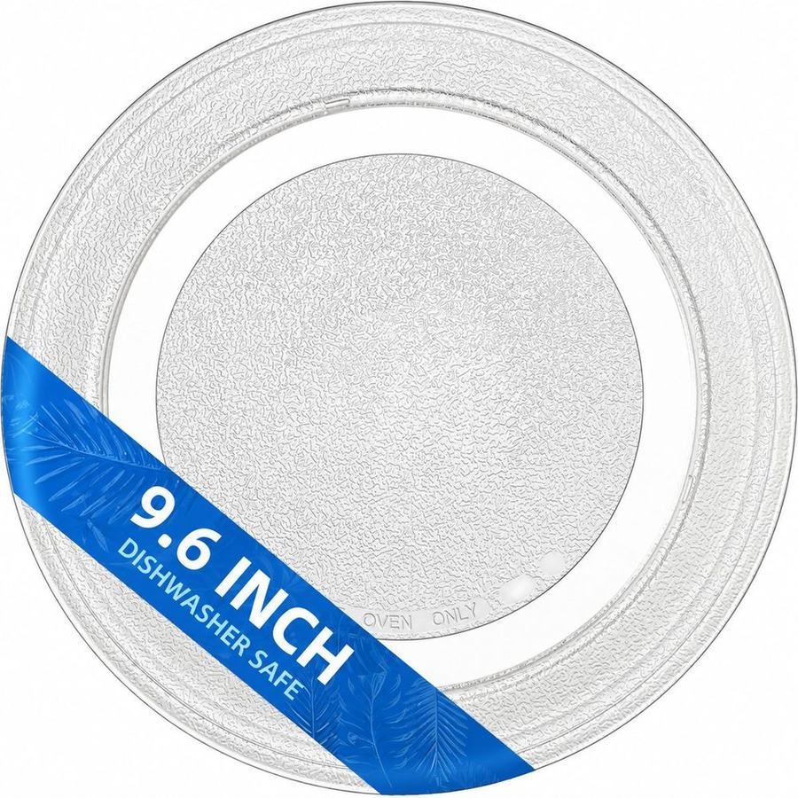 Flat bottom microwave glass turntable plate, 245 mm