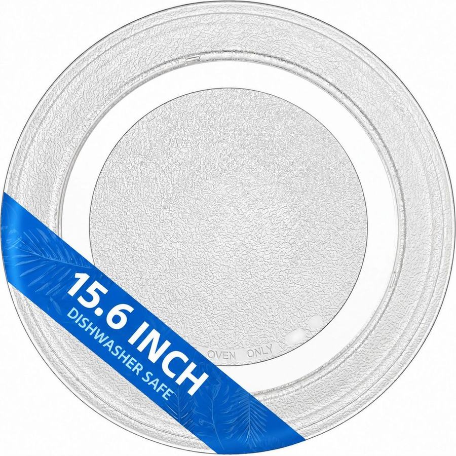 Flat bottom microwave glass turntable plate, 395 mm