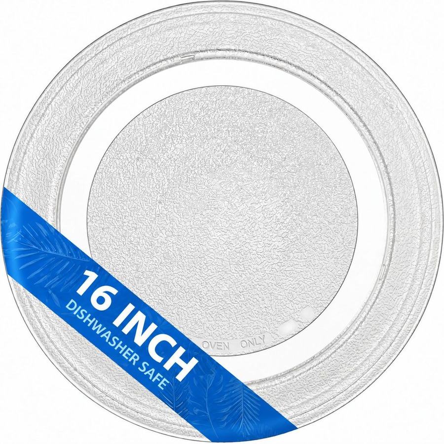 Flat bottom microwave glass turntable plate, 406 mm