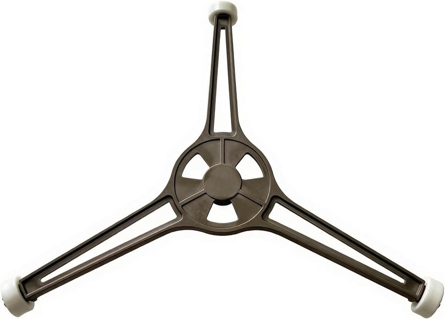 Three-wheel triangle roller support, 9 cm radius, factory photo