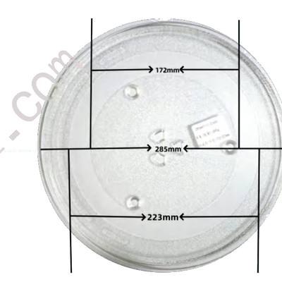 Dimension drawing of Y-Type Glass Turntable Ø 285 mm