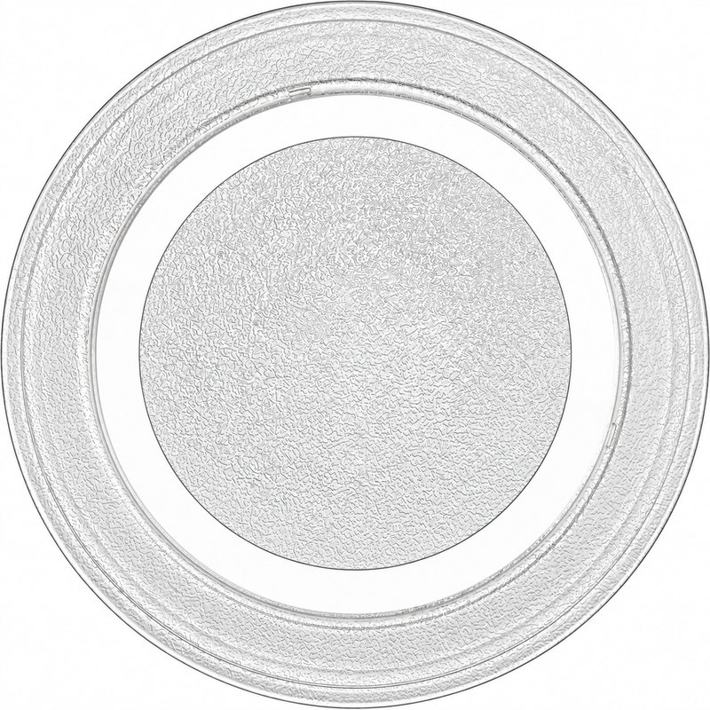 Flat bottom microwave glass turntable plate